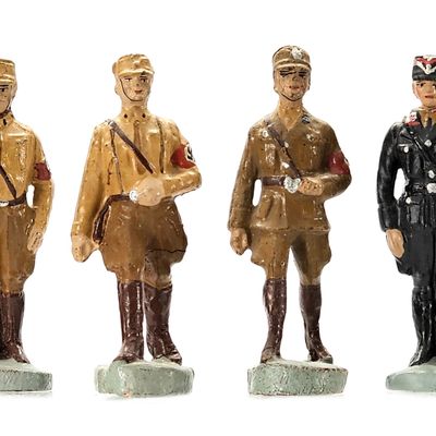 Sale Photo Thumbnail #43: (4) Elastolin SA Brownshirts SS German Soldiers