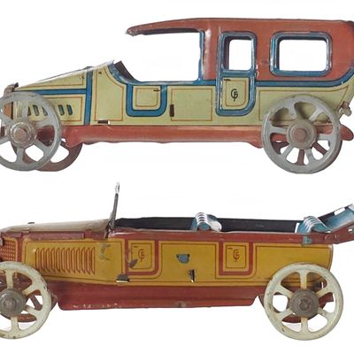 Sale Photo Thumbnail #563: (2) German Tin Litho Penny Cars