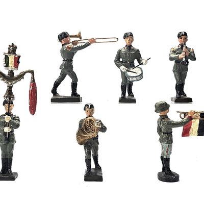Sale Photo Thumbnail #251: (6) Lineol/Elastolin Italian Royal Army Military Band