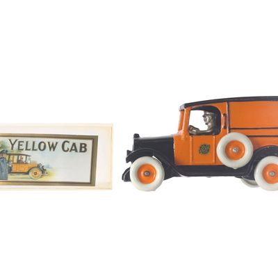 Sale Photo Thumbnail #384: Arcade Yellow Taxi Cast Iron Panel Truck