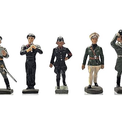 Sale Photo Thumbnail #216: (5) Lineol/Elastolin German Wehrmacht & Panzer Officers