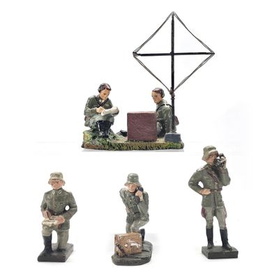 Sale Photo Thumbnail #208: (4) Lineol German Wehrmacht Field Radio & Signals Teams