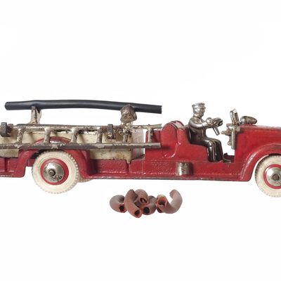 Sale Photo Thumbnail #396: Hubley 1940s Hook & Ladder Truck