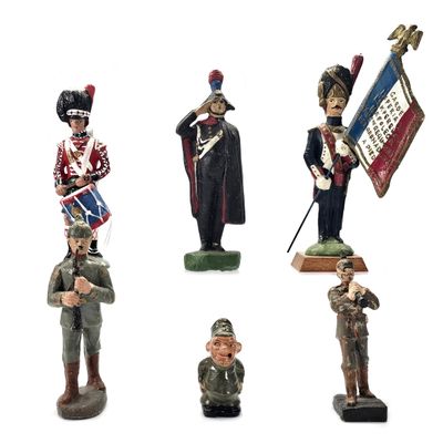 Sale Photo Thumbnail #213: (6) Durso/Elastolin Mixed Napoleonic Imperial Guard & Infantry Grouping