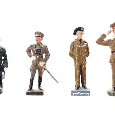 Sale Photo Thumbnail #126: (4) Elastolin/Durso WWII Personality Figures
