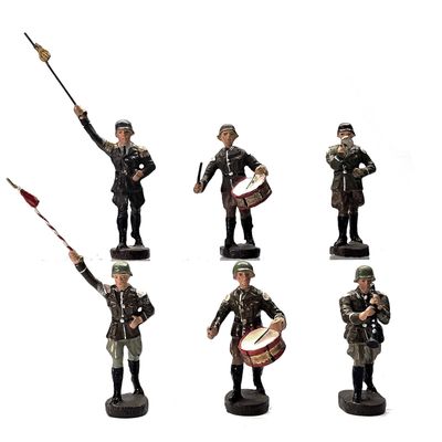 Sale Photo Thumbnail #236: (6) Elastolin German Military Band