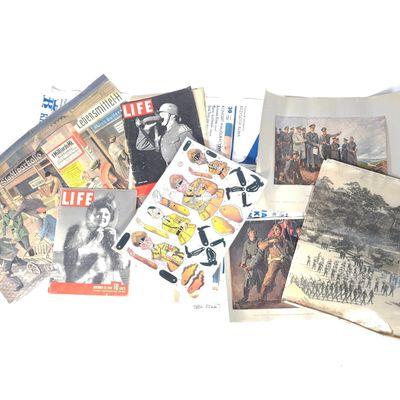 Sale Photo Thumbnail #329: WWII Military Propaganda Art, Historical Ephemera & Vintage Print Lot