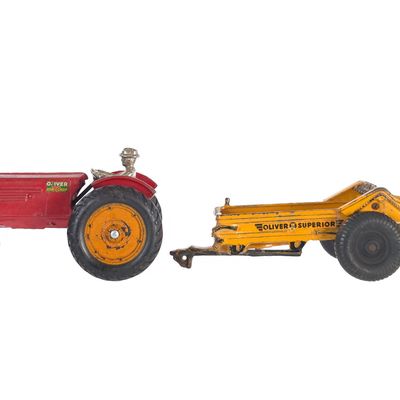 Sale Photo Thumbnail #491: Arcade Cast Iron Oliver Superior Seed Spreader with Tractor