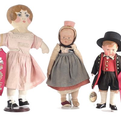 Sale Photo Thumbnail #624: (3) Dolls Betty Lou Hesse German & Celluloid Dolls