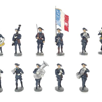 Sale Photo Thumbnail #340: (12) Elastolin French Army Chasseurs Alpins Military Band