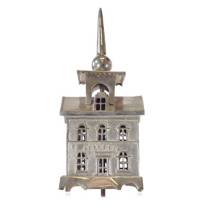 Sale Photo Thumbnail #521: Large Spelter "Souvenir" Building Bank