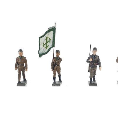 Sale Photo Thumbnail #354: (5) Lineol Portuguese Infantry & Flag-Bearer