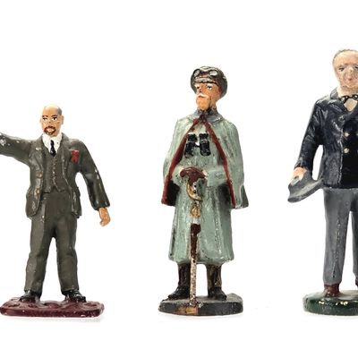 Sale Photo Thumbnail #119: (3) Elastolin/NB Lenin/Hindenburg/Churchill Personality Figures