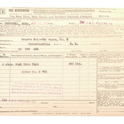 Sale Photo Thumbnail #621: J.E. Stevens Factory Find #2 Thick Folders of Paperwork