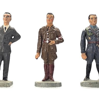 Sale Photo Thumbnail #78: (3) Lineol/Elastolin WWII German Politician/Soldiers/Saluting Soldiers