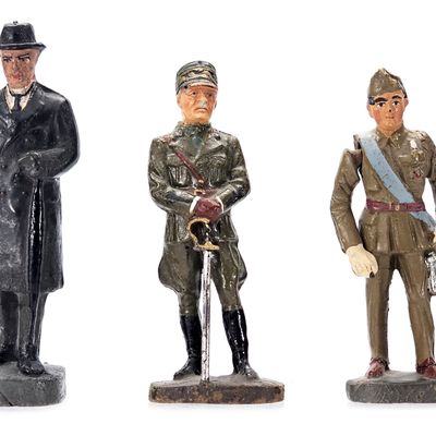 Sale Photo Thumbnail #120: (3) Elastolin Mussolini/General Petain/General Franco