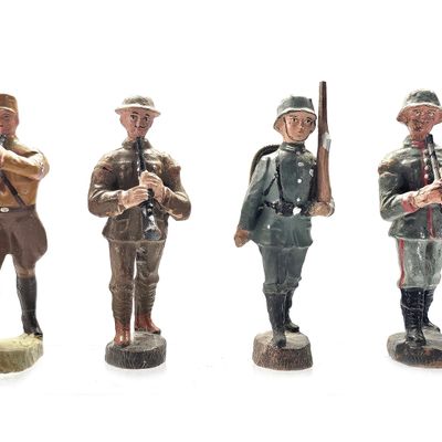 Sale Photo Thumbnail #211: (4) Elastolin Mixed SA & European Infantry Grouping