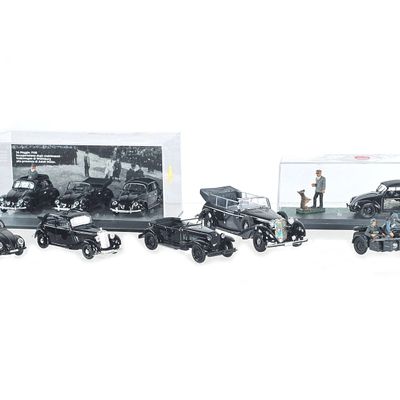 Sale Photo Thumbnail #279: (9) Rio & Model Box German State Vehicles, Wolfsburg Dioramas & Motorcycle