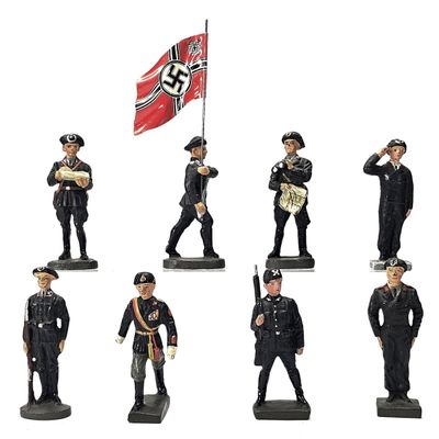 Sale Photo Thumbnail #247: (8) Lineol/Elastolin German Kriegsmarine & Panzer Troops