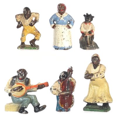 Sale Photo Thumbnail #567: (6) Hubley Cast Iron Deep South Figures