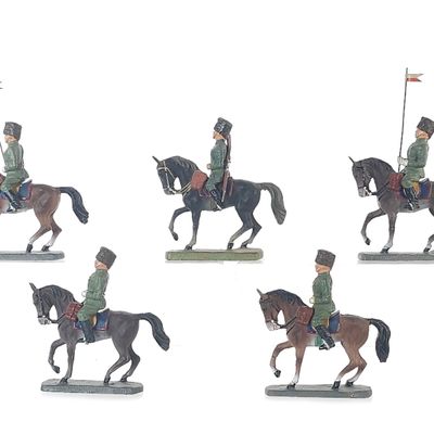 Sale Photo Thumbnail #348: (10) Elastolin Soviet Union Cossack Cavalry