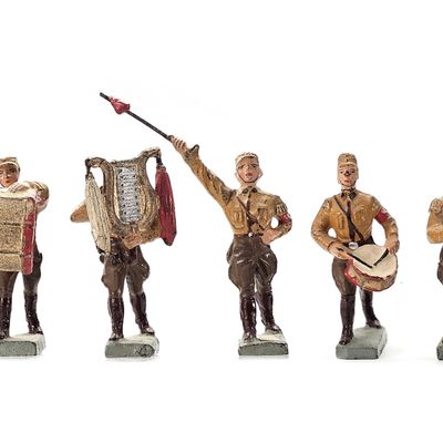Sale Photo Thumbnail #48: (5) Lineol SA Brownshirt German Soldier Band Members