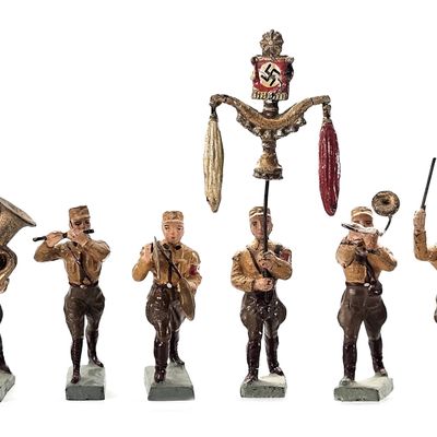 Sale Photo Thumbnail #47: (6) Lineol SA Brownshirt German Military Marching Soldiers Band