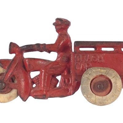 Sale Photo Thumbnail #403: Hubley Toys Red Crash Car Cast Iron