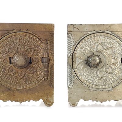 Sale Photo Thumbnail #531: (2) J.&E. Stevens Burglarproof House Safe Cast Iron Combination Bank