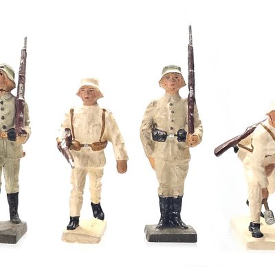 Sale Photo Thumbnail #158: (4) Lineol German Winter Uniform& Summer Uniform Combat Infantry