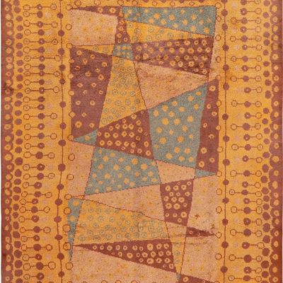 Antique French Art Deco Carpet, circa 1925?1935 - 9 ft 8 in x 7 ft (2.95 m x 2.13 m)