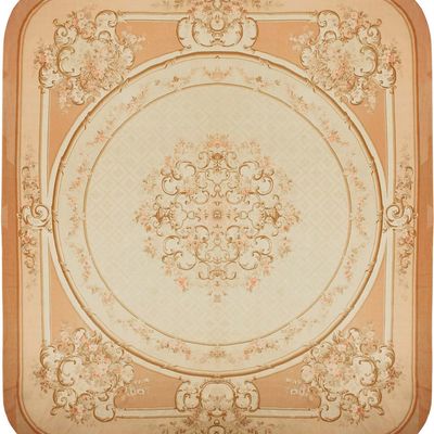 No Reserve - Palace-Size Antique Aubusson Carpet, France - 21 ft 9 in x 19 ft 6 in (6.63 m x 5.94 m)