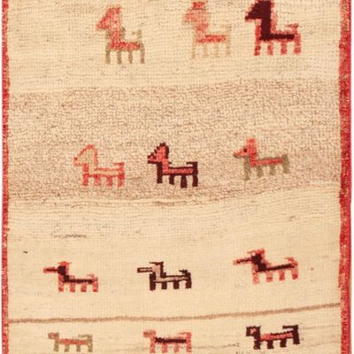 No Reserve - Vintage Gabbeh Rug, Southwest Persia - 4 ft 2 in x 2 ft (1.27 m x 0.61 m)