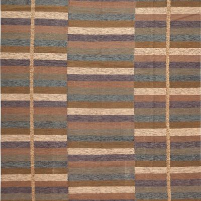 Mid-Century Modern Swedish-Style Flatweave Carpet - 12 ft 3 in x 9 ft 3 in (3.73 m x 2.82 m)