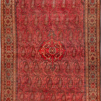 No Reserve - Antique Sarouk Farahan Boteh Rug, Central Persia, late 19th century - 6 ft 10 in x 4 ft