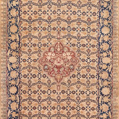 Antique Persian Kerman Rug circa 1900 - 12 ft 4 in x 8 ft 10 in (3.76 m x 2.69 m)