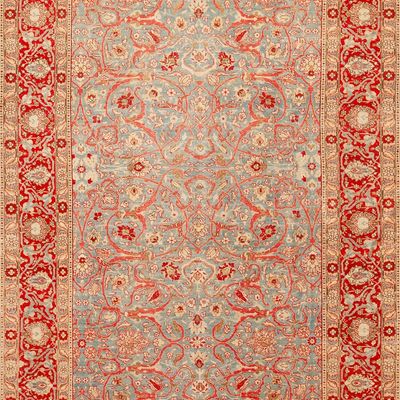 Antique Persian Tabriz Rug circa 1920 - 11 ft x 8 ft 4 in (3.35 m x 2.54 m)