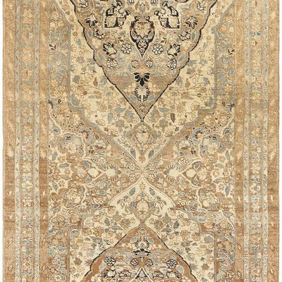 Antique Persian Tabriz Haji Jalili Gallery Carpet, circa 1900 - 15 ft 3 in x 5 ft 8 in (4.65 m x