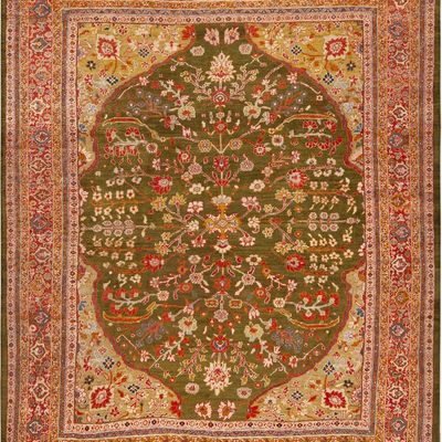 Antique Persian Sultanabad Rug circa 1910 - 11 ft 5 in x 9 ft 2 in (3.48 m x 2.79 m)