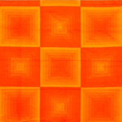 Vintage Verner Panton Textile - 3 ft 10 in x 3 ft 10 in (1.17 m x 1.17 m)