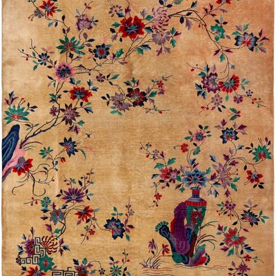 No Reserve - Chinese Art Deco Carpet, circa 1925?1935 - 9 ft 7 in x 7 ft 9 in (2.92 m x 2.36 m)