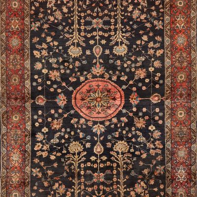 No Reserve - Antique Sarouk Farahan Rug, Central Persia, late 19th century - 6 ft 4 in x 4 ft (1.93