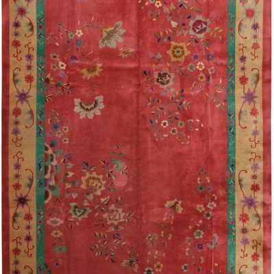 No Reserve - Large Antique Chinese Art Deco Carpet, circa 1925?1935 - 14 ft x 9 ft 10 in (4.26 m x