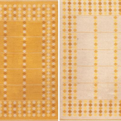 Vintage double-sided Scandinavian Kilim - 7 ft 6 in x 5 ft 3 in (2.29 m x 1.6 m)