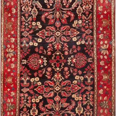 No Reserve - Antique Sarouk Mohajeran Rug, Central Persia, circa 1920 - 4 ft 11 in x 3 ft 6 in (1.5