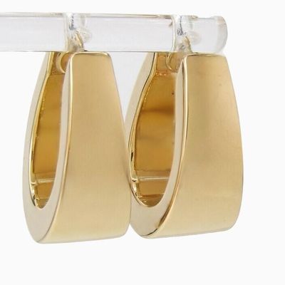 Sale Photo Thumbnail #24: 14K Yellow Gold Oval Hoop Earrings