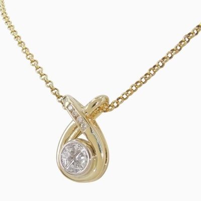 Sale Photo Thumbnail #74: 14K Yellow Gold Diamond Necklace