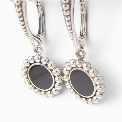Sale Photo Thumbnail #53: Lagos Sterling, Onyx Caviar Earrings