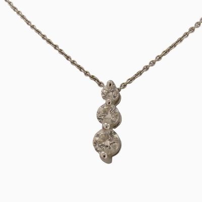 Sale Photo Thumbnail #30: 18K White Gold Diamond Pendant, Chain