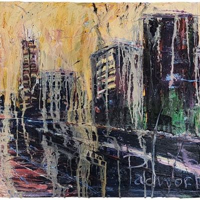 Sale Photo Thumbnail #164: David Padworny 22x30 O/C Cityscape
